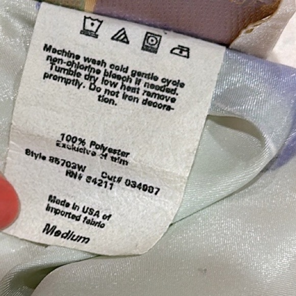 NEW VTG 90s California Dynasty slIPdress slip chemise Mint Purple Sz M - Picture 13 of 13